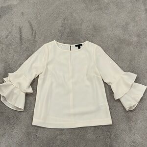 J. Crew Women's Ivory Crepe Blouse size 4
